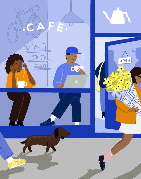 SPOT illustratie cafe