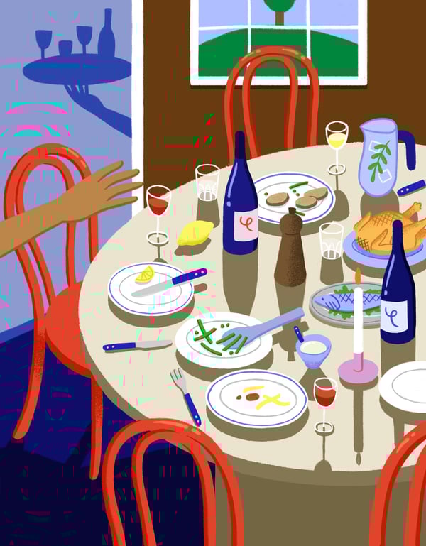 SPOT illustratie diner